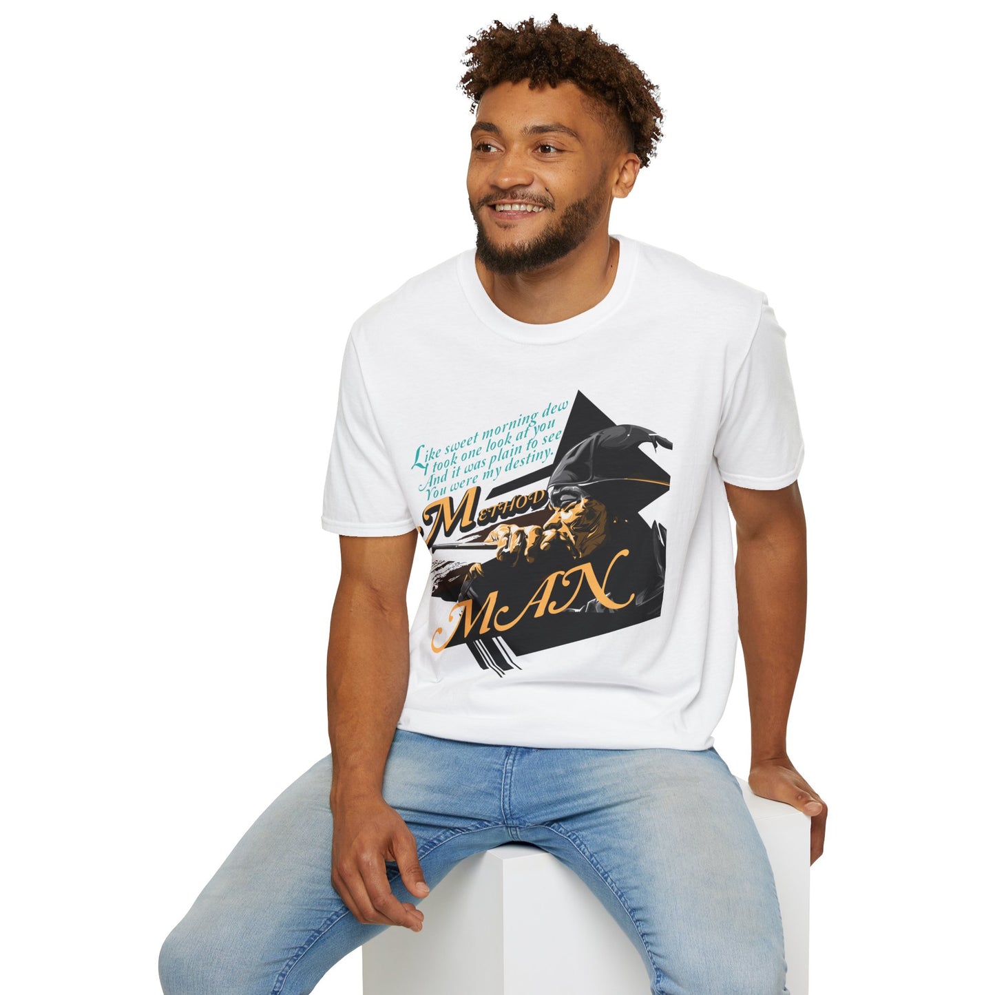 Method  Man Unisex Softstyle T-Shirt - 'Like Sweet Mornings Dew' Design - Rhythm & Drip