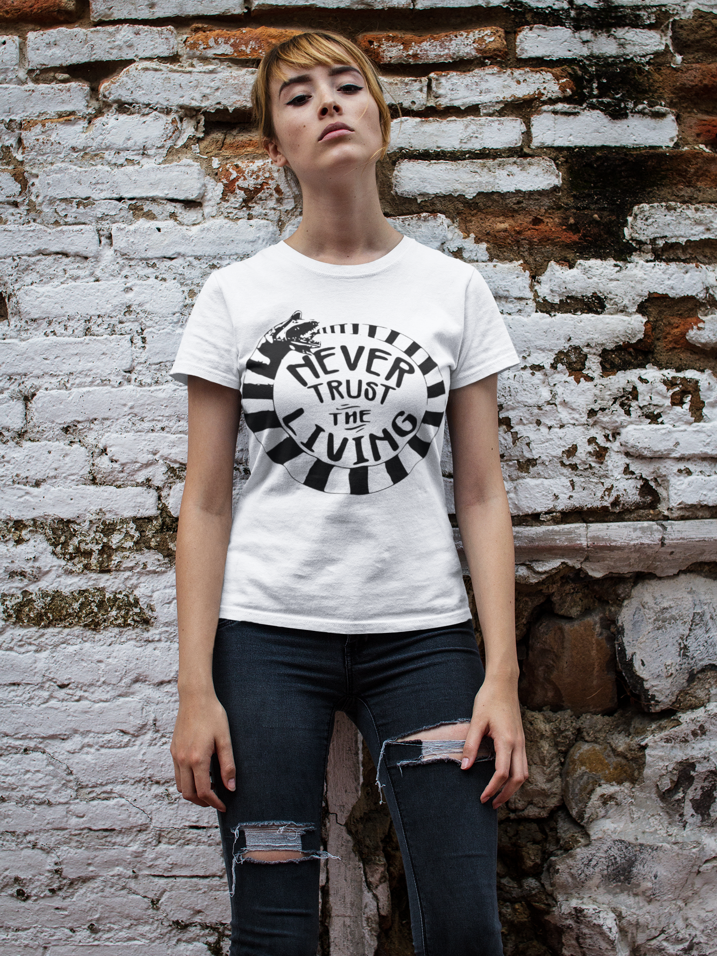 never-trust-the-livin-halloween-tee
