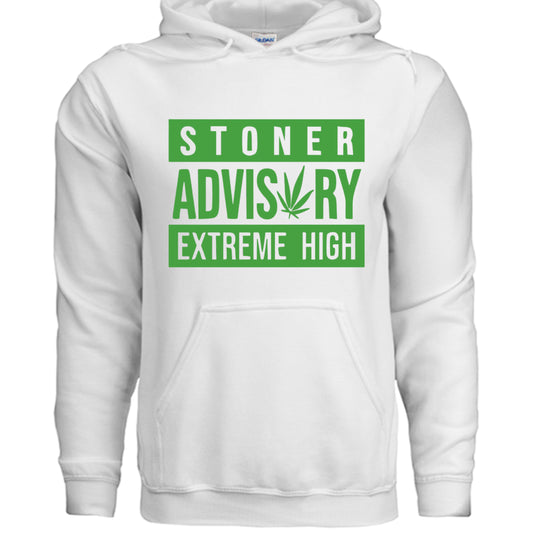 420- Stoner Advisory Hoodie WHITE Rhythm & Drip Hoodie Rhythm & Drip Apparel