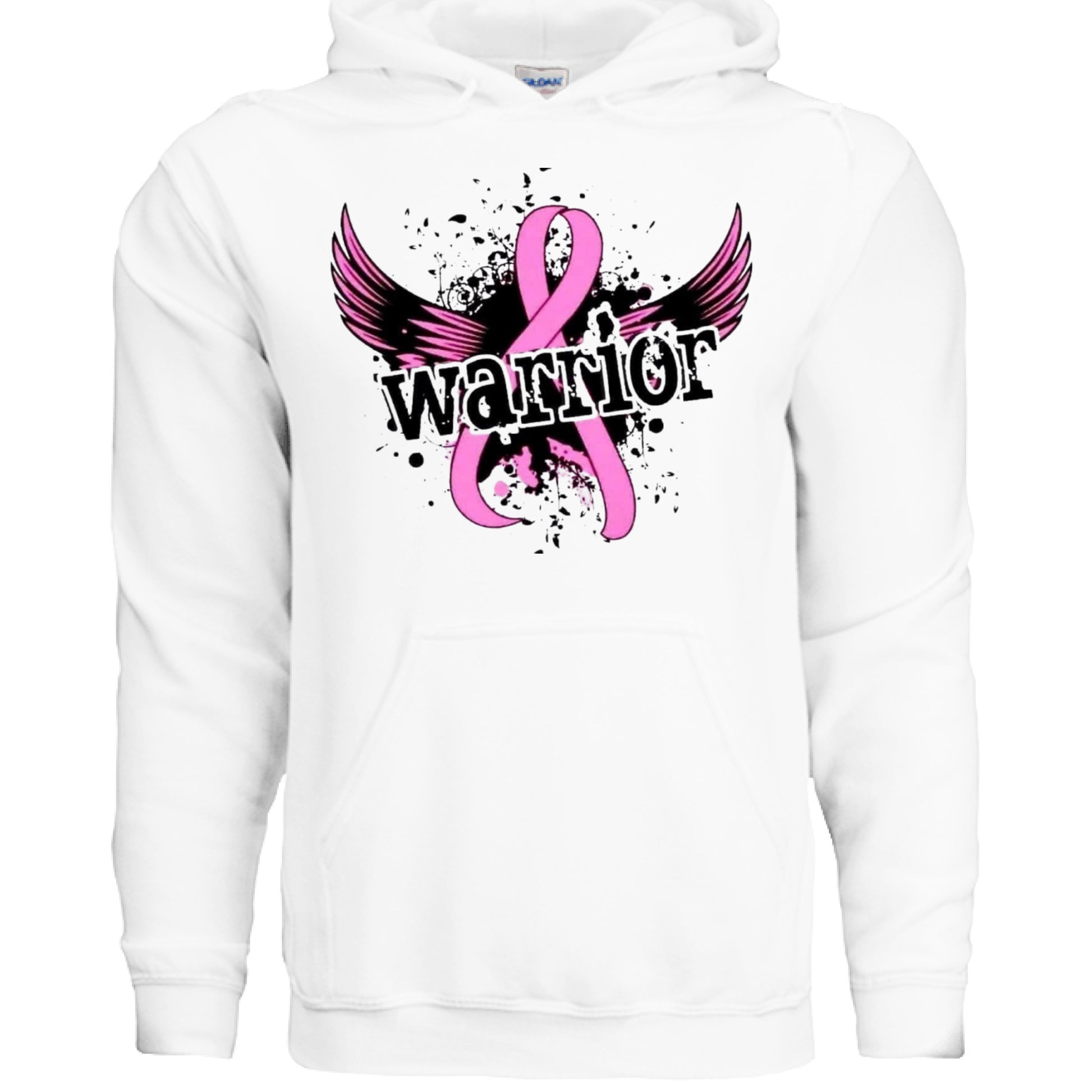 Awareness- Breast Cancer Warrior Hoodie WHITE Rhythm & Drip Hoodie Rhythm & Drip Apparel