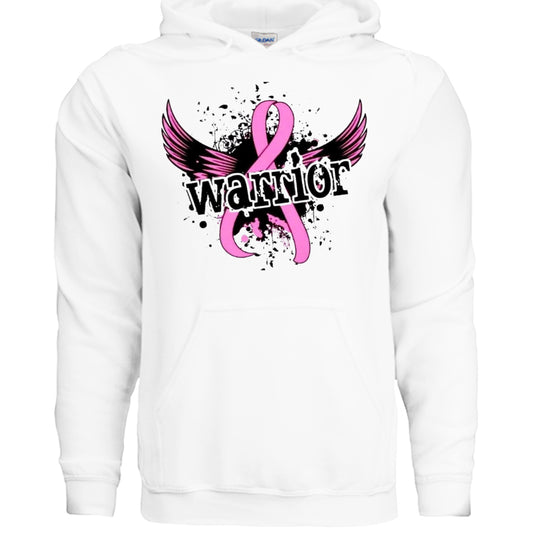 Awareness- Breast Cancer Warrior Hoodie WHITE Rhythm & Drip Hoodie Rhythm & Drip Apparel