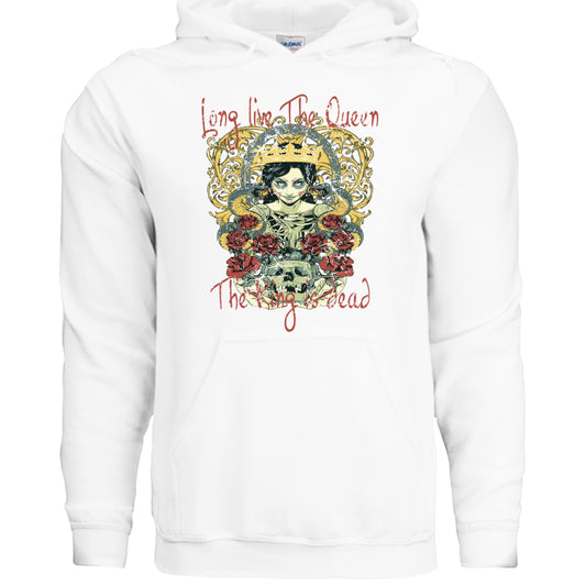 Alternative- Long Live Queen Hoodie WHITE Rhythm & Drip Hoodie Rhythm & Drip Apparel