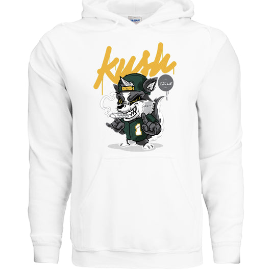 420- Kush Fox Hoodie WHITE Rhythm & Drip Hoodie Rhythm & Drip Apparel