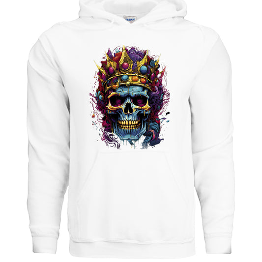 Vibrant Skull Crown Hoodie WHITE Rhythm & Drip Hoodie Rhythm & Drip Apparel