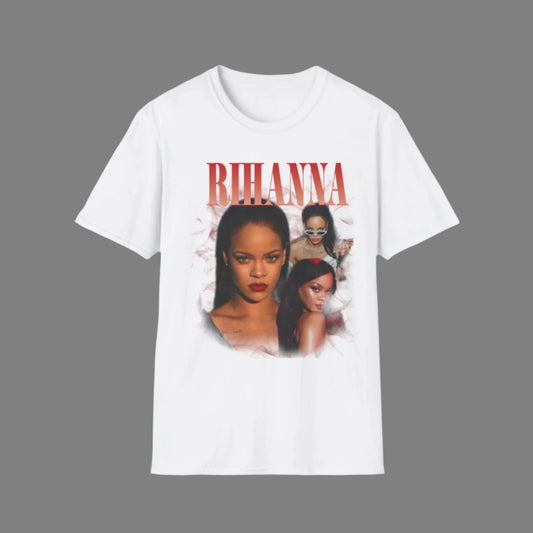 Rihanna Softstyle Unisex T-Shirt - Vintage Vibe, Fashion Statement Tee - Rhythm & Drip