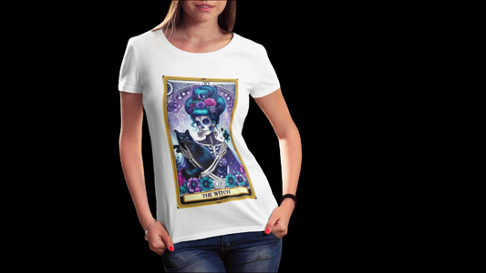 The Witch- Tarot Graphic T-Shirt - Unisex Softstyle Tee for Halloween & Occasions - Rhythm & Drip