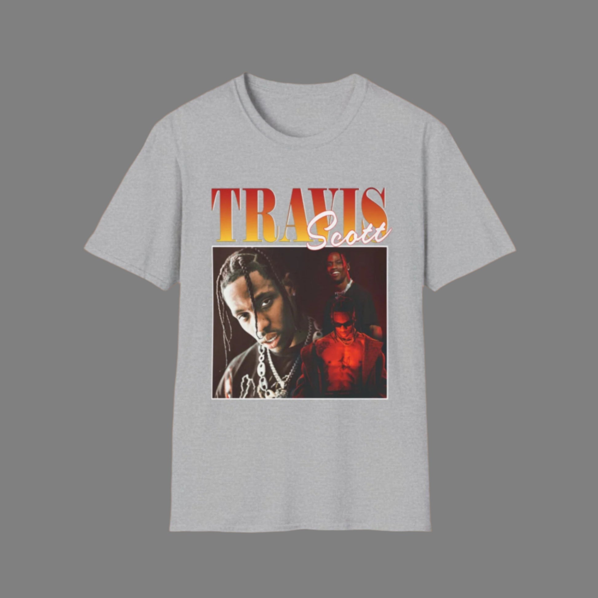 Travis Scott Unisex Softstyle T-Shirt - Retro Design for Music Lovers & Fans - Rhythm & Drip